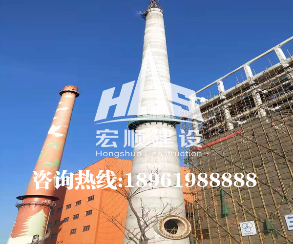 60米煙囪滑模新建